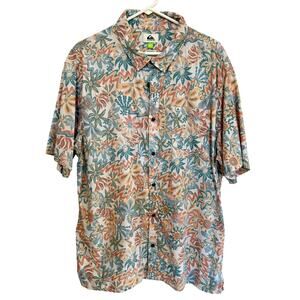 Quicksilver Casual Floral Button Down Mens XL